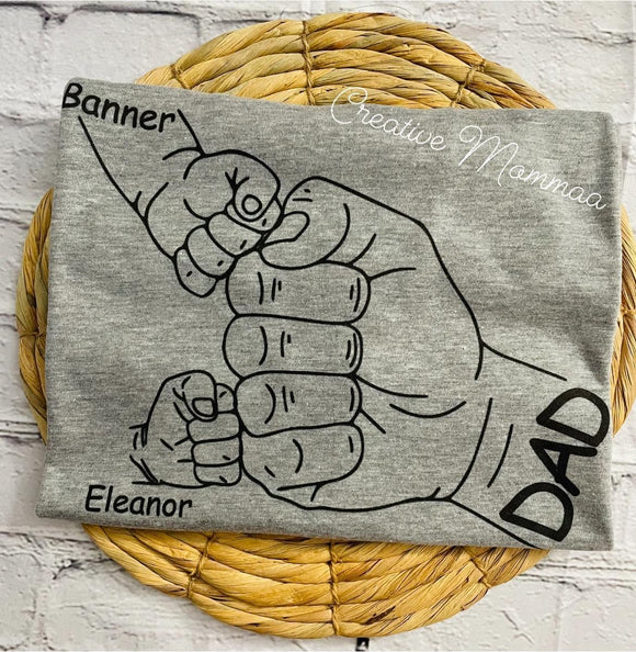 Fist bump personalized tee